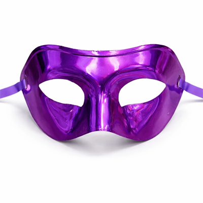 Metalize Parlak Parti Maskesi Mor Renk 16x7 Cm