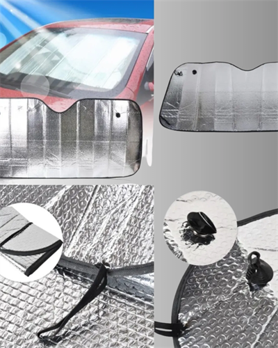 Metalize Reflektörlü Katlanabilir Araç Güneşliği – Yüksek Performanslı Isı ve UV Koruması