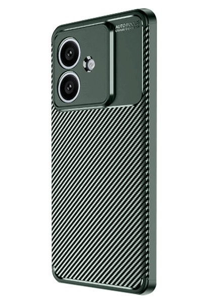 Mey İthalat®   A3 Kılıf Auto Focus Karbon Kapak - Koyu Yeşil