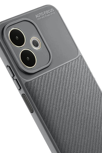 Mey İthalat®   A5 Pro 4G Kılıf Auto Focus Karbon Kapak - Gri