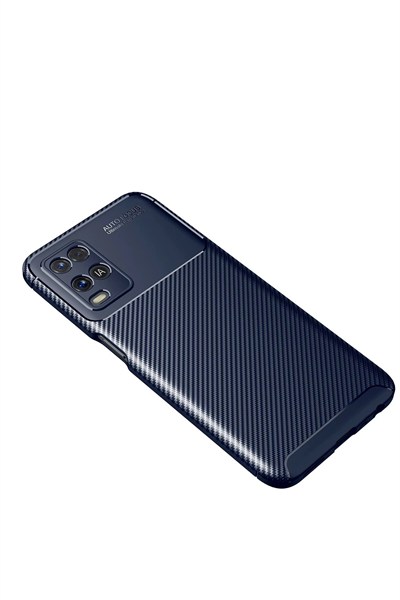 Mey İthalat®   A54 4G Kılıf Auto Focus Karbon Kapak - Lacivert