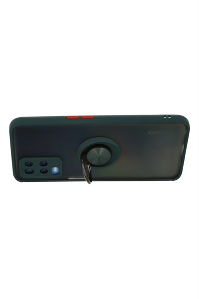 Mey İthalat®   A54 4G Kılıf Montreal Yüzüklü Silikon Kapak - Yeşil