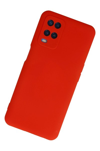 Mey İthalat®   A54 4G Kılıf Nano içi Kadife Silikon - Kırmızı