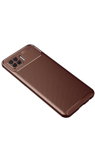 Mey İthalat®   A73 Kılıf Auto Focus Karbon Kapak - Kahverengi
