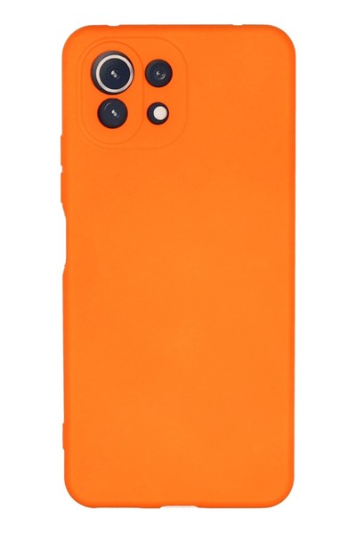 Mey İthalat®   Mİ 11 Lite Kılıf Nano içi Kadife Silikon - Turuncu