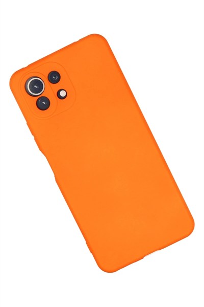 Mey İthalat®   Mİ 11 Lite Kılıf Nano içi Kadife Silikon - Turuncu