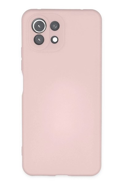 Mey İthalat®   Mİ 11 Lite Kılıf Nano içi Kadife Silikon - Pudra