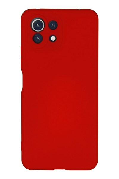 Mey İthalat®   Mİ 11 Lite Kılıf Nano içi Kadife Silikon - Kırmızı