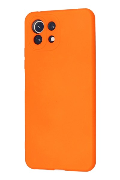 Mey İthalat®   Mİ 11 Lite Kılıf Nano içi Kadife Silikon - Turuncu