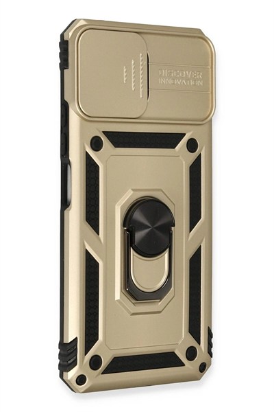 Mey İthalat®   Mİ 11 Lite Kılıf Pars Lens Yüzüklü Silikon - Gold