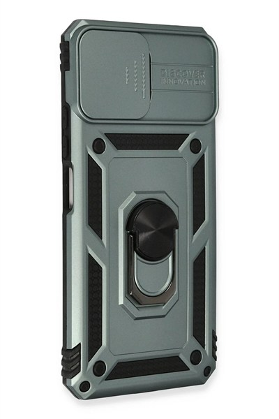 Mey İthalat®   Mİ 11 Lite Kılıf Pars Lens Yüzüklü Silikon - Yeşil