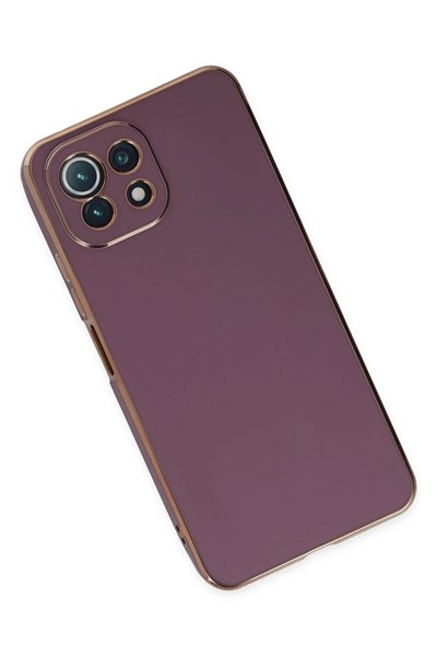Mey İthalat®   Mİ 11 Lite Kılıf Volet Silikon - Mor