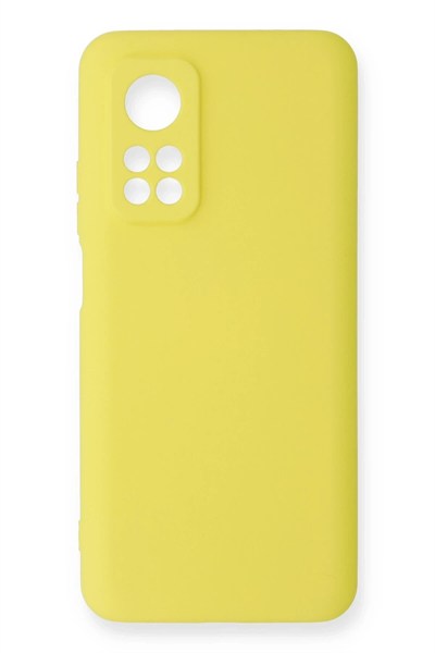 Mey İthalat®   Mi 10T Kılıf Nano içi Kadife Silikon - Sarı