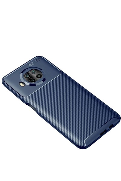 Mey İthalat®   Mi 10T Lite Kılıf Auto Focus Karbon Kapak - Lacivert