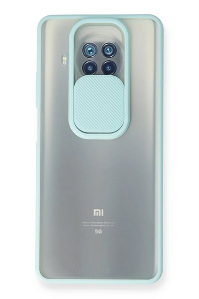 Mey İthalat®   Mi 10T Lite Kılıf Palm Buzlu Kamera Sürgülü Silikon - Turkuaz