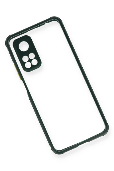 Mey İthalat®   Mi 10T Pro Kılıf Miami Şeffaf Silikon - Koyu Yeşil