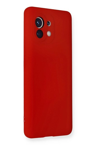 Mey İthalat®   Mi 11 Kılıf Nano içi Kadife Silikon - Kırmızı