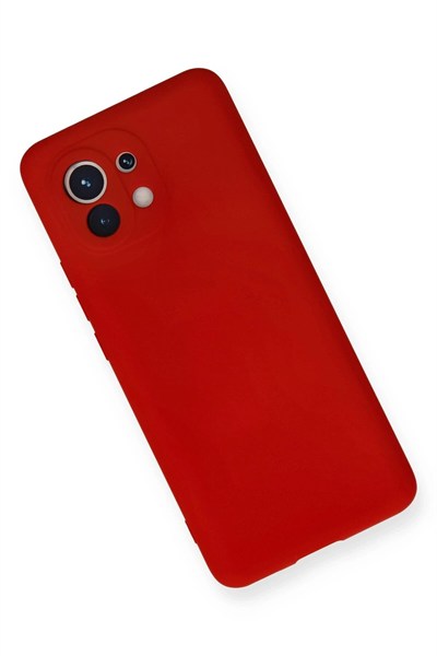 Mey İthalat®   Mi 11 Kılıf Nano içi Kadife Silikon - Kırmızı