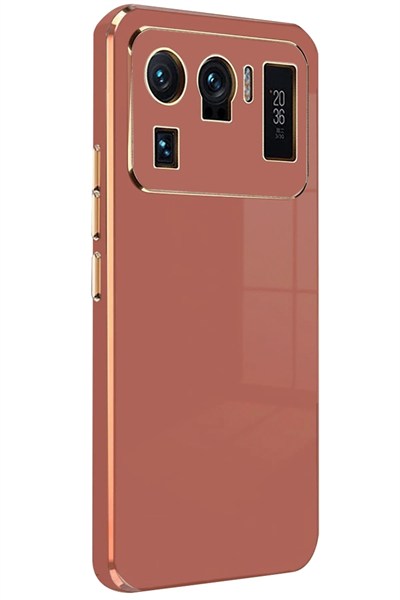 Mey İthalat®   Mi 11 Ultra Kılıf Volet Silikon - Kırmızı