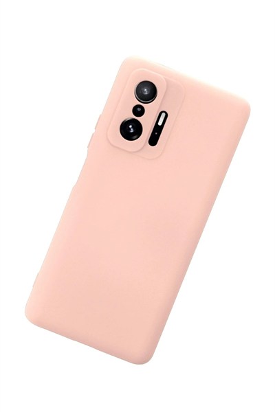Mey İthalat®   Mi 11T Pro Kılıf Nano içi Kadife Silikon - Pudra