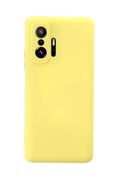 Mey İthalat®   Mi 11T Pro Kılıf Nano içi Kadife Silikon - Sarı
