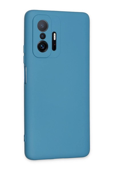 Mey İthalat®   Mi 11T Pro Kılıf Nano içi Kadife Silikon - Mavi