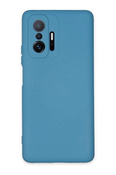 Mey İthalat®   Mi 11T Pro Kılıf Nano içi Kadife Silikon - Mavi
