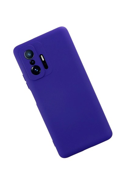 Mey İthalat®   Mi 11T Pro Kılıf Nano içi Kadife Silikon - Mor