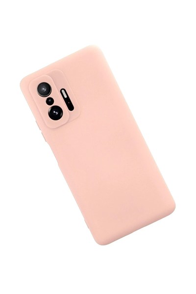 Mey İthalat®   Mi 11T Pro Kılıf Nano içi Kadife Silikon - Pudra