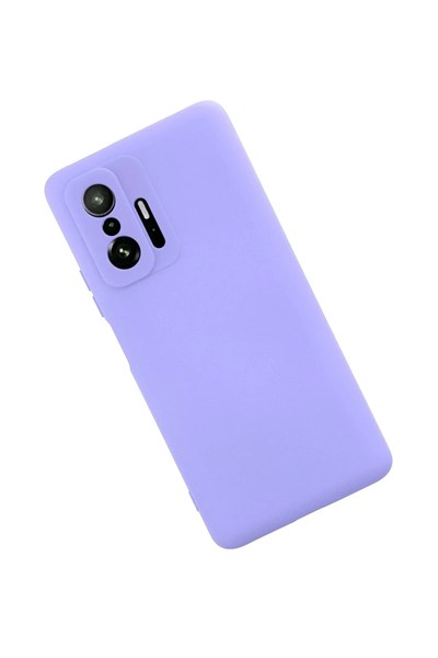 Mey İthalat®   Mi 11T Pro Kılıf Nano içi Kadife Silikon - Lila