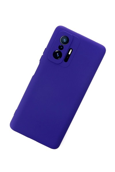 Mey İthalat®   Mi 11T Pro Kılıf Nano içi Kadife Silikon - Mor