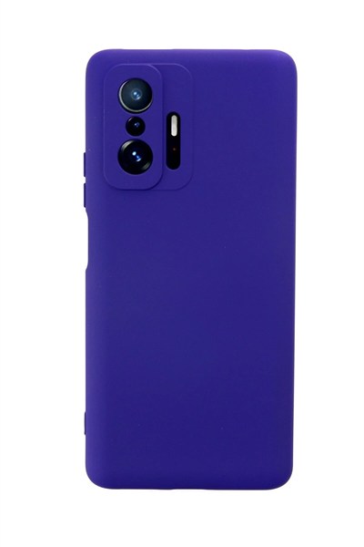 Mey İthalat®   Mi 11T Pro Kılıf Nano içi Kadife Silikon - Mor