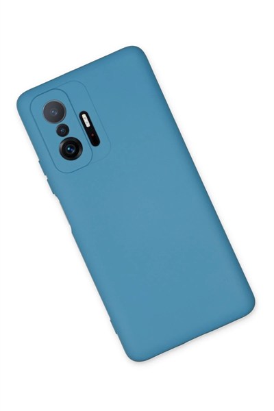 Mey İthalat®   Mi 11T Pro Kılıf Nano içi Kadife Silikon - Mavi