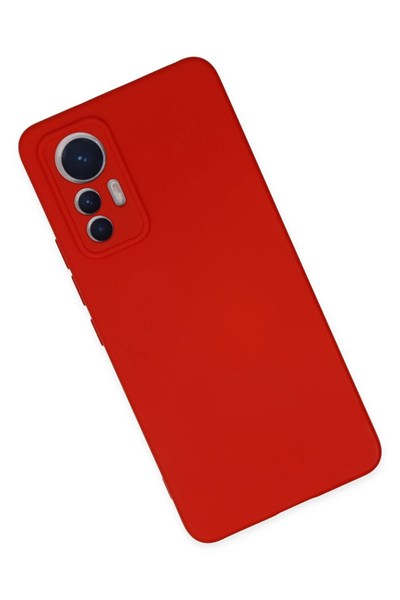 Mey İthalat®   Mi 12 Lite Kılıf Nano içi Kadife Silikon - Kırmızı