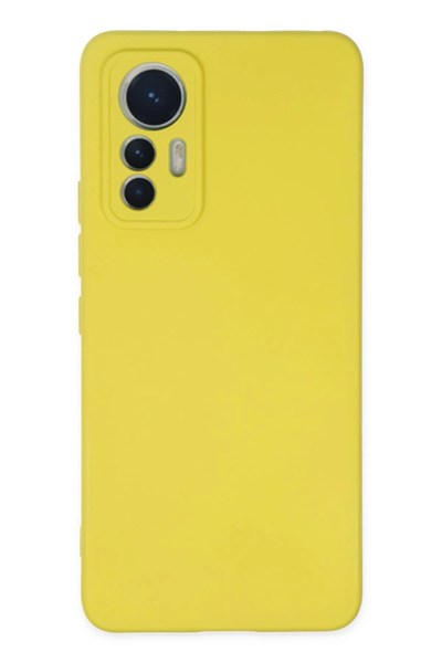 Mey İthalat®   Mi 12 Lite Kılıf Nano içi Kadife Silikon - Sarı