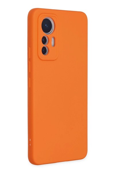 Mey İthalat®   Mi 12 Lite Kılıf Nano içi Kadife Silikon - Turuncu