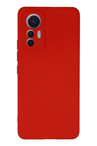 Mey İthalat®   Mi 12 Lite Kılıf Nano içi Kadife Silikon - Kırmızı
