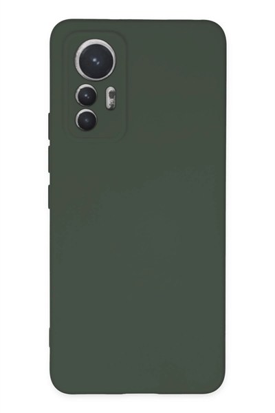 Mey İthalat®   Mi 12 Lite Kılıf Nano içi Kadife Silikon - Koyu Yeşil