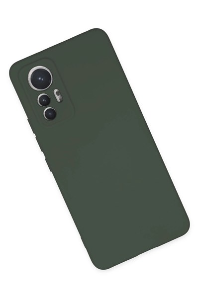 Mey İthalat®   Mi 12 Lite Kılıf Nano içi Kadife Silikon - Koyu Yeşil