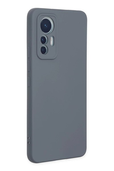 Mey İthalat®   Mi 12 Lite Kılıf Nano içi Kadife Silikon - Gri