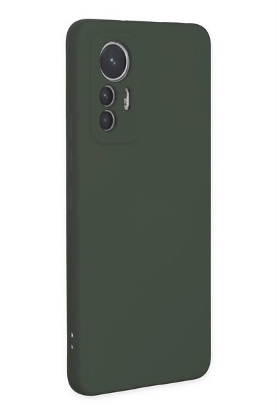 Mey İthalat®   Mi 12 Lite Kılıf Nano içi Kadife Silikon - Koyu Yeşil