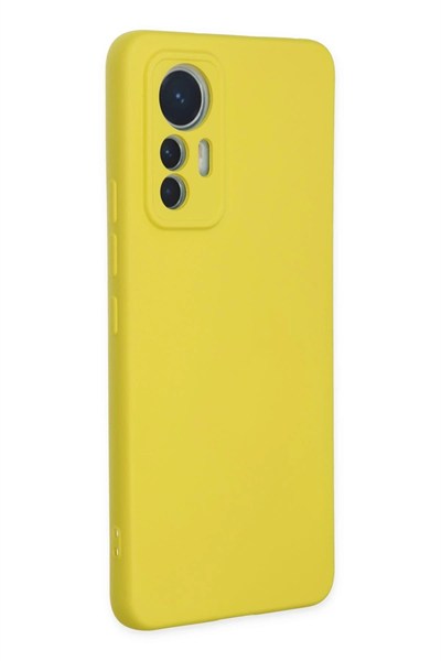 Mey İthalat®   Mi 12 Lite Kılıf Nano içi Kadife Silikon - Sarı