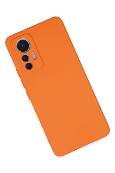 Mey İthalat®   Mi 12 Lite Kılıf Nano içi Kadife Silikon - Turuncu