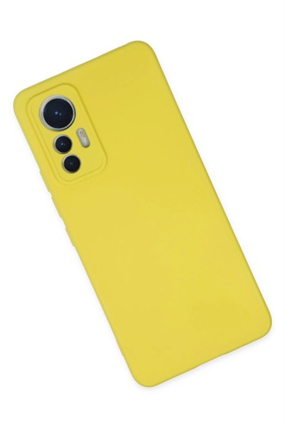 Mey İthalat®   Mi 12 Lite Kılıf Nano içi Kadife Silikon - Sarı