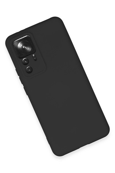 Mey İthalat®   Mi 12T Pro Kılıf Nano içi Kadife Silikon - Siyah