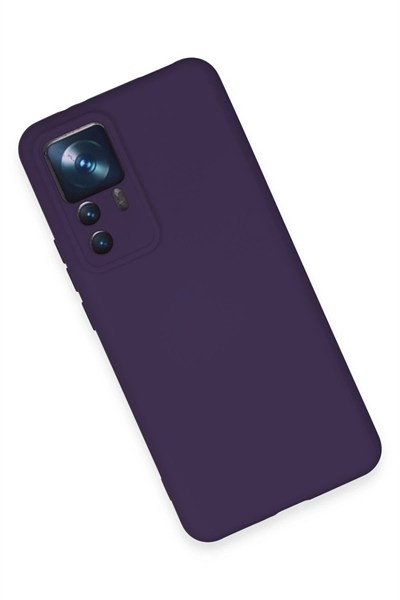 Mey İthalat®   Mi 12T Pro Kılıf Nano içi Kadife Silikon - Mor