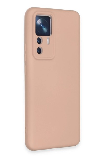 Mey İthalat®   Mi 12T Pro Kılıf Nano içi Kadife Silikon - Pudra