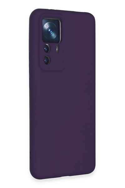 Mey İthalat®   Mi 12T Pro Kılıf Nano içi Kadife Silikon - Mor