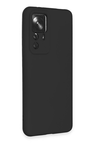 Mey İthalat®   Mi 12T Pro Kılıf Nano içi Kadife Silikon - Siyah