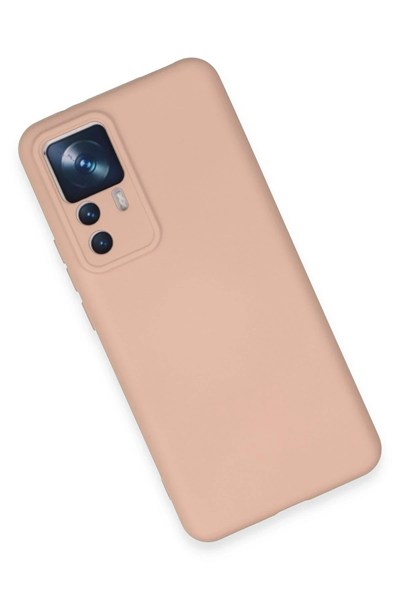 Mey İthalat®   Mi 12T Pro Kılıf Nano içi Kadife Silikon - Pudra